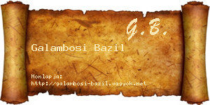 Galambosi Bazil névjegykártya